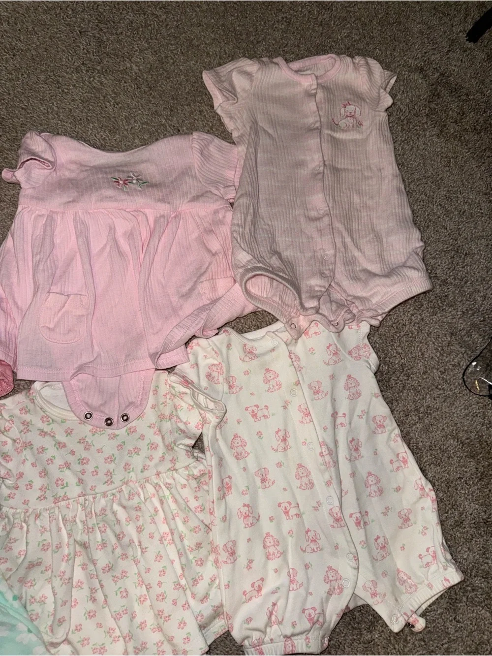 Baby Girls Little Me Dress and Romper Set of 6